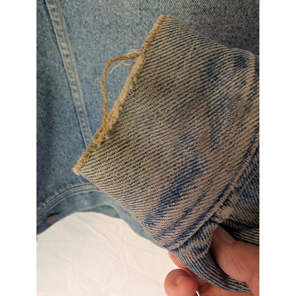 Vintage Lee Denim Jacket XL Blanket Lined Corduroy Collar Western Ranch Workwear - Picture 4 of 5
